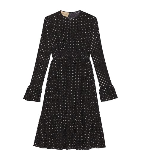 Womens Gucci black Silk Polka